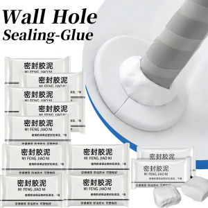 20ชิ้น ดินน้ำมันปิดผนึกสีขาว / ดินยาแนวท่อน้ำกันน้ำ / ดินยาแนวซ่อมแซม / ดินยาแนวซ่อมแซมด่วน / สำหรับท่อระบายน้ำ รูผนัง รูเครื่องปรับอากาศ