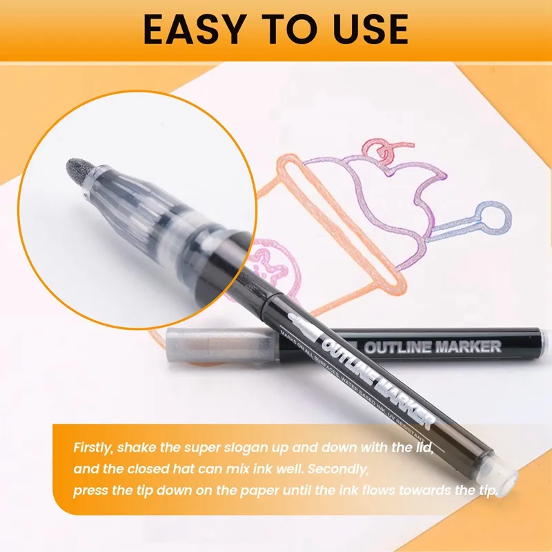 Outline Marker Doodle Dazzles Markers Review Metallic Markers