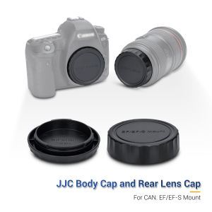 JJC Canon EF/EF-S Mount Camera Body Cap and Rear Lens Cap Kit for Canon EOS R R5 R6 6D and More EF/EF-S Mount