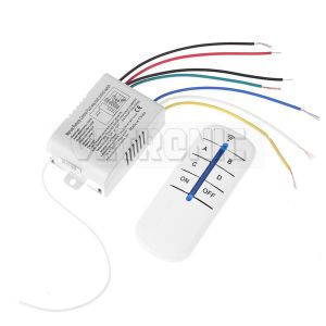 1/2/3/4 Way 220V Wireless Receiver Lamp Light RF Remote Control Switch ON/OFF
