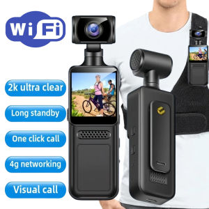 Wifi 2K Ultra HD Pocket Action Camera 180° Rotatable Vlog Wifi Mini Sports