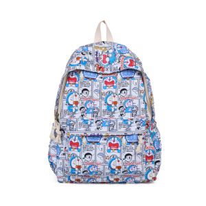 ESH63 Doraemon Cartoon Backpack Jingle Cat Cartoon Students School Bag Portable Kitty Cat Teenagers Shoulder Bag Outdoor