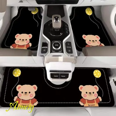 พรมรถยนต์3pcs เหมาะสำหรับรถยนต์5ที่นั่ง แถวหน้า/แถวหลัง ผ้ากำมะหยี่คริสตัล กันฝุ่น สามารถตัดได้ กันลื่นทนต่อการสึกหรอ ทำความสะอาดง่าย