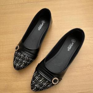 Sepatu Flat Wanita Sepatu Slip on Balet Non Slip Sol Karet 37-40 Flatshoes