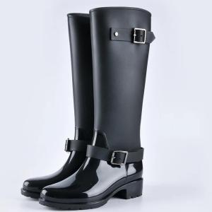 Fashion Womens High Tube Rubber Boots Outdoor Non Slip Hiking Water Shoes for Women Waterproof Garden Shoes Botas Lluvia Mujer