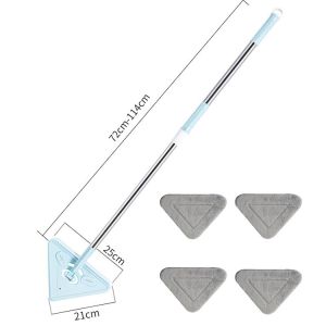 Rotating triangle retractable cleaning mop Retractable Glass Cleaner Household Extended dust mop Window cleaner floor brush Glass cleaner window scraper