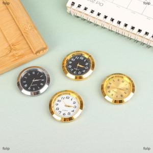 [COD] folp Quartz Mirror Clock Watch Head Movement Round Clocks Head Mosaic Roman Number Little Clock DIY Process Table 35mm 24mm