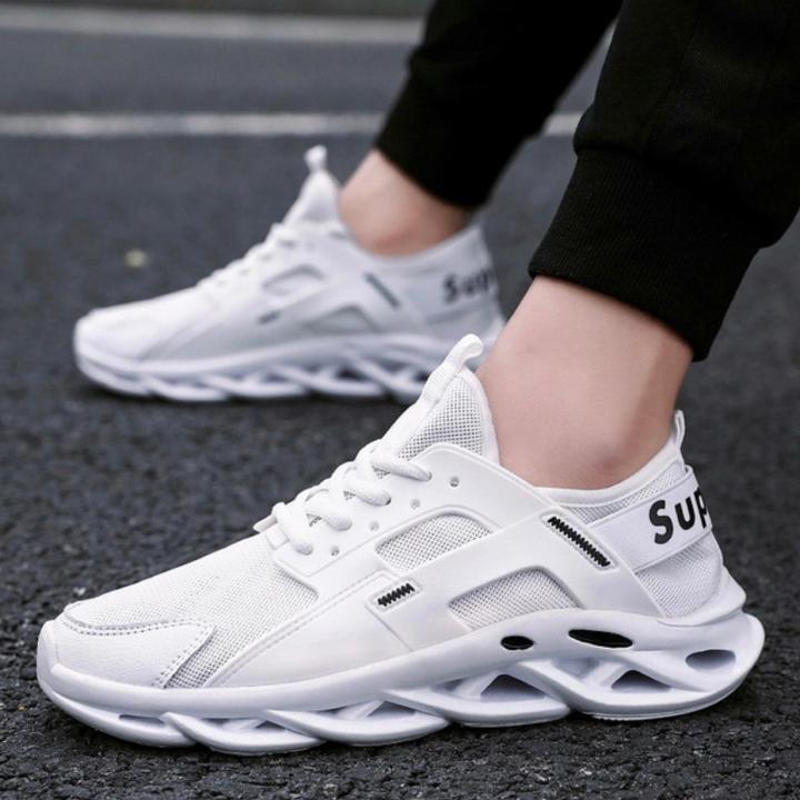 Sepatu Pria Import Warna Putih Sepatu Olahraga Putih Ringan