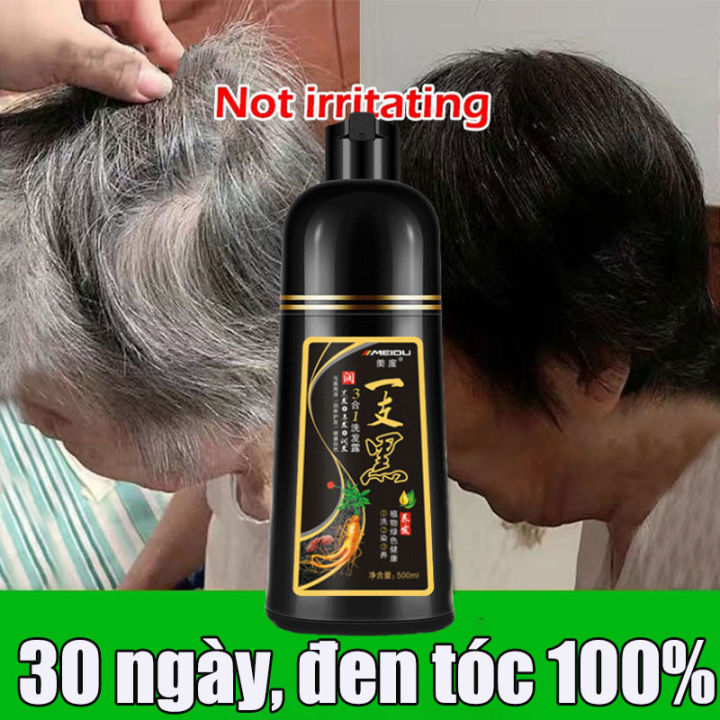 Dầu gội thiên nhiên nhuộm tóc đen nhuộm tóc vĩnh viễn không hư tóc ...