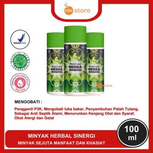 Minyak Herbal Sinergi (MHS) BPOM 100ML - Minyak Butbut Serbaguna Dengan Banyak Khasiat HNI HPAI