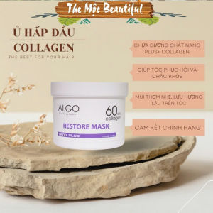 Mặt Nạ Ủ Tóc Hấp Dầu Dưỡng Tóc Algo siêu phục hồi tóc collagen 60s nano plus 500ml : phục hồi tóc hư tổn tóc xơ rối chẻ ngọn