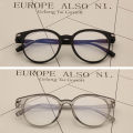 Fashion Eyeglasses Anti Blue Light Radiation Eyeglasses Round Frame Glasses Plain Mirror Glasses Korean Style Male Female for Student Women Lady. 