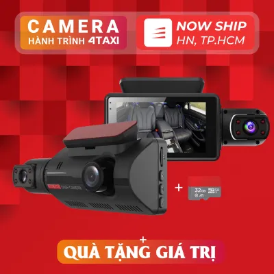 Camera Hành Trình 4Taxi Ô Tô - Ông Kính Kép 360 Độ Ghi Hình Buồng Lái DVR 1080P