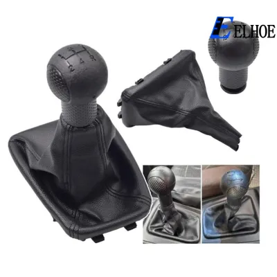 【EELHOE】 Shift Knob with Cover for Chevrolet For Sail 2009-2014 Black PU Leather 5-Speed [New product release][Large Inventory]