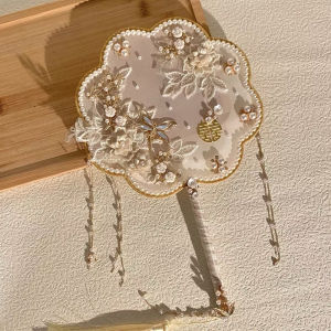 (SẴN 3 MÀU) Quạt cầm tay cô dâu sang trọng thiết kế siêu đẹp phụ kiện đám cưới chụp hình cổ trang