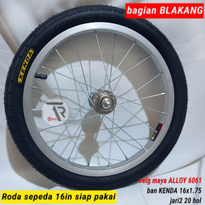 Roda sepeda 16 x 1.75 KENDA siap pakai untuk semua sepeda 16in