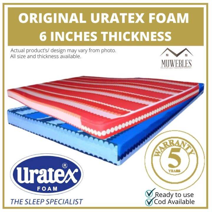 ORIGINAL 6 INCHES THICK URATEX FOAM AVAILABLE IN ALL SIZES 6X30X75 ...