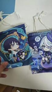 Game  Wanderer Kabukimono Furina de Fontaine Cotton Drawstring Bags for Wedding Christmas Gift Small Plain Pouches Home Dustproof Storage Sacks kids gift