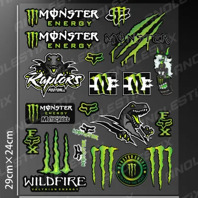 ไวนิลสะท้อนแสงขนาดใหญ่ Monster Energy สติ๊กเกอร์สติ๊กเกอร์ติดรถยนต์กันน้ำสำหรับรถจักรยานยนต์สติ๊กเกอร์กลางแจ้ง Accessories