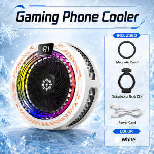LYNXZ Ice Cooling Phone Radiator Semiconductor Smart Digital Display 2-in-1 Phone Cooler Magnetic Back Clip Game Fan Mute Heat Sink Fast Cooling For iPhone12- 16 Pro Max Xiaomi Samsung Tablet Ready Stock