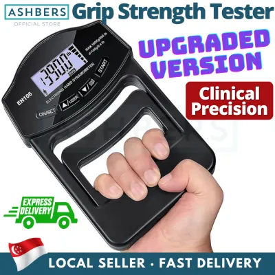 [High Accuracy] Digital Hand Dynamometer Grip Strength Tester - 180kg Capacity | USB Rechargeable | Professional Strength Meter for Athletes & Rehab