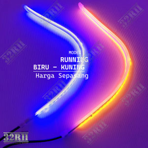Lampu alis running 2 mode Led DRL flexible 30cm bisa motor mobil anti air HARGA SEPASANG