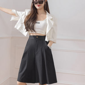 IELGY wide-leg pants womens Korean style all-match slim casual pants