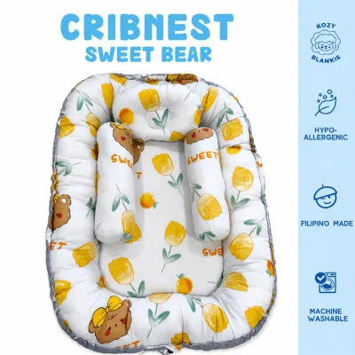 🥇Kozy Blankie Baby Bed Crib Nest - Enchanted Castle Unicorn Sweet Bear Cute Famliy Kozy Lion Strawberry bunny