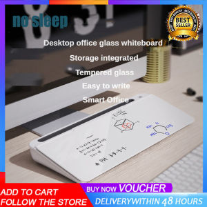 Desktop office glass whiteboard， Quartet Glass Desktop Computer Pad Whiteboard Dry Erase Surface White Surface