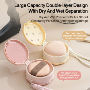 Portable Double Layer Jewelry Vented Breathable Box Storage Case Mini Portable Jewelry Storage Box Earring Bracelet Compact