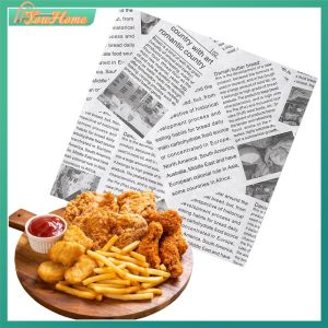 Bulk Disposable Deli Paper Sheets 500pcs 25x25cm Waxed Food Wrapping Paper for Fast Food and Catering