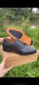 Giày Tư Trang Đế Vàng Mã GV-02Giày Lười Nam Da BòTặng Kèm 1 Đôi Tất & 1 Đôi Lót Hương Quế