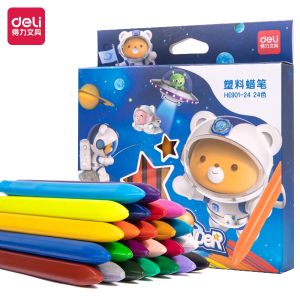 Krayon Plastik Deli Plastic Crayon Hasil Warna Soft Wax Crayon