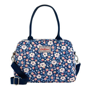 Cath Kidston Matt Oilcloth Crossbody Tote Water Resistant Busy Bag Handbag Medium Size Island Flowers Colour Navy 804493