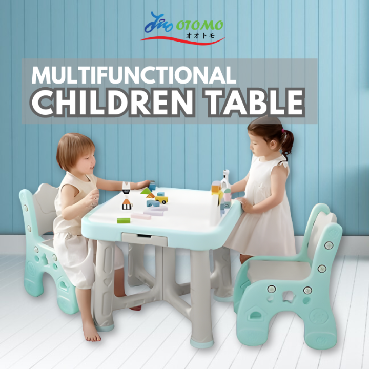 OTOMO New Kids Adjustable Activity Table & Chair Set with Anti ...