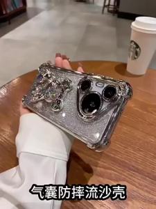 【Ship in 24H】For Honor 400 Pro 400 lite 5G Phone Case Four Corners Glitter Glitter Glitter Violent Bear Case