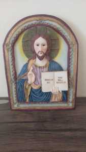 Pajangan Gantung Resin Rohani Katolik Kristen Jesus WPJ