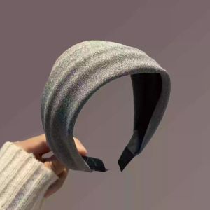 JJT Velvet Wide Headband Womens Autumn Winter Fashion Retro Hair Accessory Soft Comfortable Non-Slip Hairband