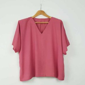 Plus Size V Neck Batwing Blouse Lightweight
