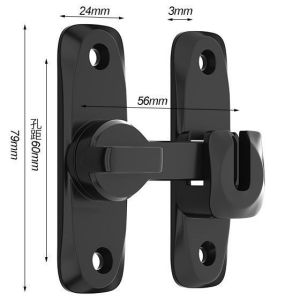 90/180 Degree Flip Aluminum Alloy Door Lock Portable Security Sliding Latch Lock for Kitchen Cabinet