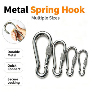 Heavy Duty Metal Lock Carabiner Hook Snap Clip D-Ring for Outdoor Camping