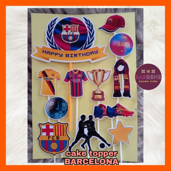 Messi FC Barcelona Edible Cake Image Topper - can be personalised! - The  Monkey Tree