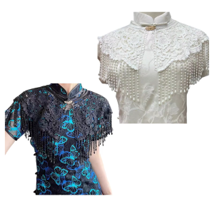 New Chinese Style Embroidered Bridal Capelet Adjustable Tassels Detailing Design Shawl Wrap for Formal Event