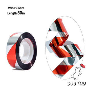 Sudyod【มีสินค้าในสต๊อก】 ริบบิ้นสะท้อนแสงไล่นก 1 ม้วน อุปกรณ์ไล่นก 50m 80m 100m Reflective ribbon