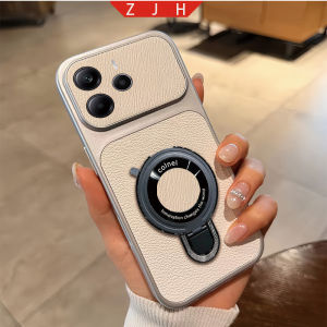 Suitable For Redmi Note 14 4G 14S Leather Phone Case Folding Bracket Shockproof Casing With U Magnetic Suction