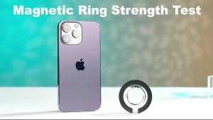 GVIEWIN Magnetic Phone Ring Holder Compatible with MagSafe Phone Grip    Adjustable Stand Magnet Phone Ring Kickstand for iPhone 17/16/15/14/13/12 Pro Max Plus Air/Other Phones (Glitter/Silver)