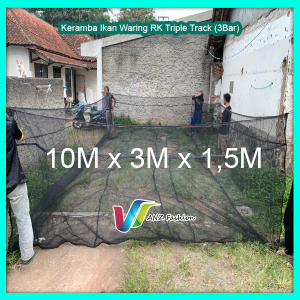 ANZ10315 - Keramba Ikan Anti geser Super Kuat waring RK Triple Track (3Bar) Ukuran Besar 10x3x15