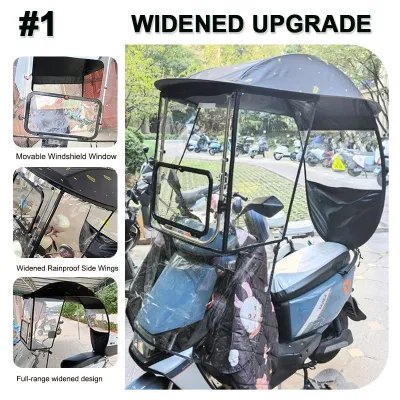 New Motor Rainproof Canopy Motorcycle Awning Electric Car Canopy Rainproof Windproof Sunshade Awning