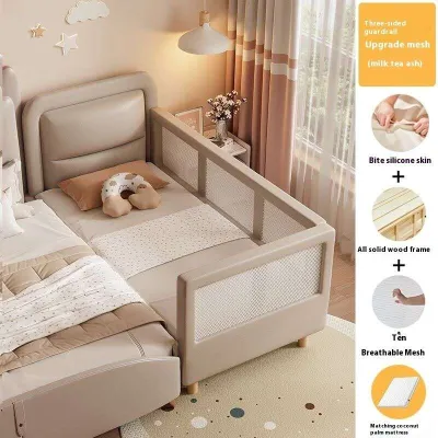 Toddler Bed Ventilation Guardrail Splicing Bed Childrens Bed Customizable Bed Height