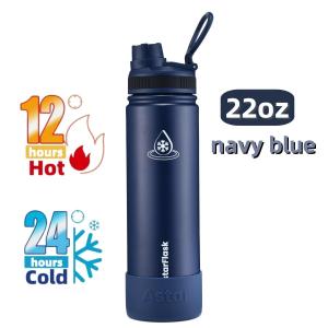 AstarFlask 22oz/650ML Tumbler Hot And Cold Stainless Steel Water Bottle Insulated with Spout Lid Double Wall Thermal Flask